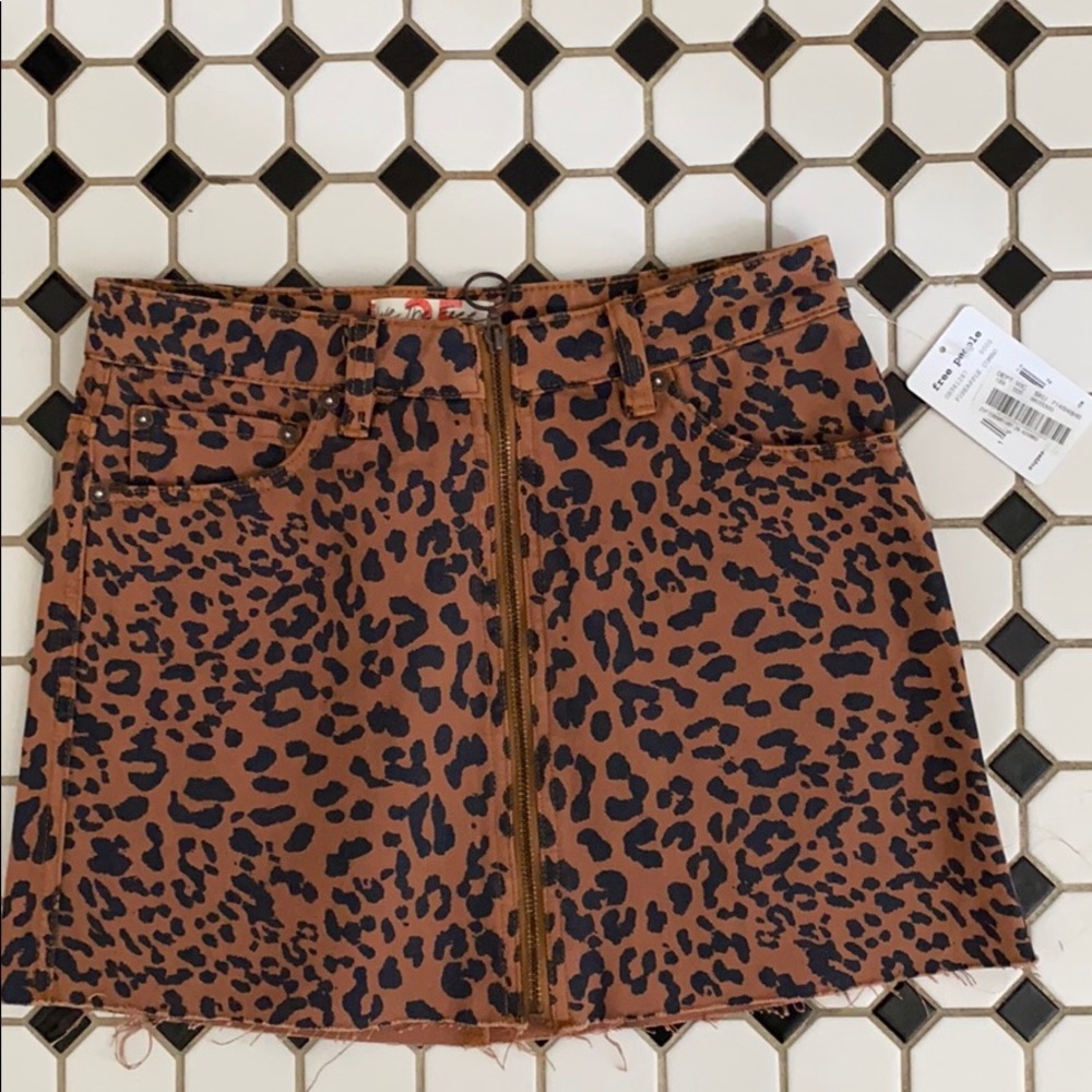 Free people mini denim skirt